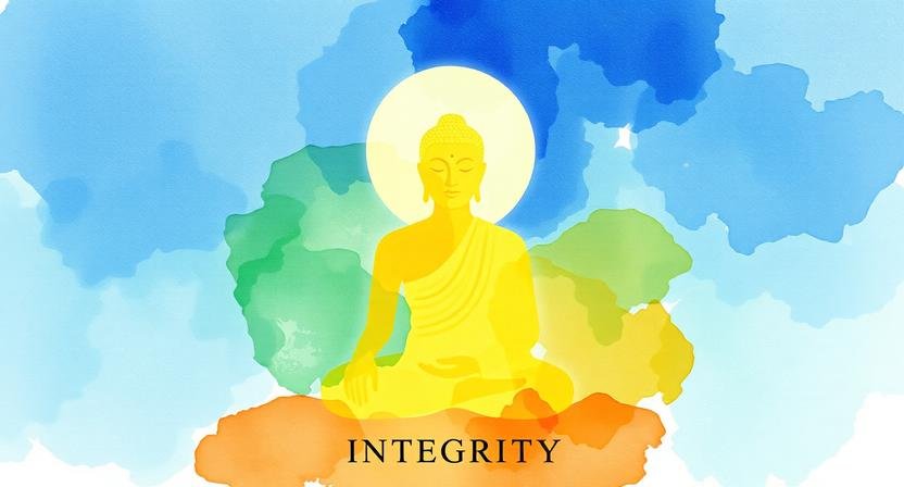 Floating Buddha - Title at Bottom - Integrity